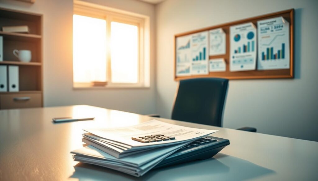 A serene office setting with a well-lit, modern workstation. On the desk, a stack of documents and a calculator, symbolizing the process of calculating and approving salary increases. In the background, a bulletin board displays charts and graphs, visualizing the financial data behind the pay raises. Warm, directional lighting from a window casts a soft glow, creating a professional yet welcoming atmosphere. The overall scene conveys a sense of careful consideration and transparent decision-making regarding the salary adjustments for the Prison Service employees. A serene office setting with a well-lit, modern workstation. On the desk, a stack of documents and a calculator, symbolizing the process of calculating and approving salary increases. In the background, a bulletin board displays charts and graphs, visualizing the financial data behind the pay raises. Warm, directional lighting from a window casts a soft glow, creating a professional yet welcoming atmosphere. The overall scene conveys a sense of careful consideration and transparent decision-making regarding the salary adjustments for the Prison Service employees.
